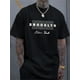 thumbnail image 1 of Men's Brooklyn New York Graphic T-Shirt - Soft Regular Fit Casual Tee with Bold Black & White Print, Machine Washable Round Neck Streetwear Top, Everyday Fashion | Round Neck Tee | Comfortable Tshirt, 1 of 5