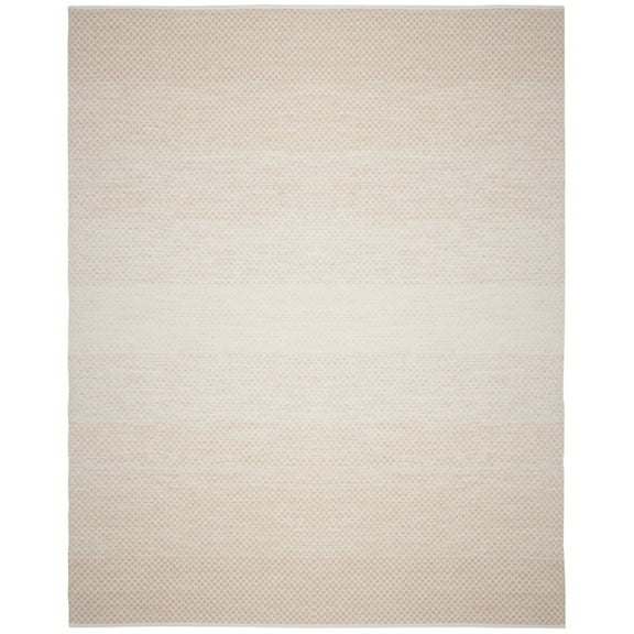 SAFAVIEH Montauk Vaughn Geometric Cotton Area Rug, Beige/Ivory, 9' x 12'