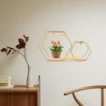 thumbnail image 3 of OUNONA Small Floating Shelves for Wall Metal Storage for Homeowners 1Set, 3 of 8