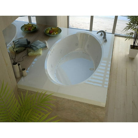 Spa Escapes Bermuda 70.5'' x 41.38'' Rectangular Air & Whirlpool Jetted Bathtub with Center Drain