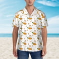 thumbnail image 4 of Haiem Rabbit And Carrot Printed Hawaiian Shirt for Men - Men’s Casual Beach Summer Shirts - Stretch Fabric with Modern Fit-, 4 of 9