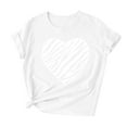thumbnail image 2 of kayannuo Graphic Tees for Women Fashion Women Valentine's Day Print Short Sleeve T-shirt Novelty Graphic Tops, 2 of 3