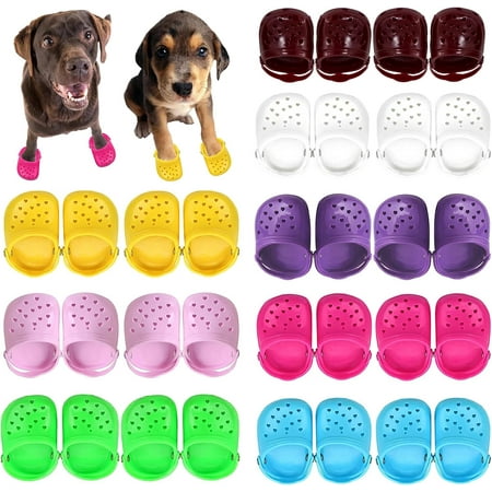 4Pcs Dog Sandals  8 Colors Optional  Puppy Shoes  Pet Sandals for Small Dogs  Pet Lovely Shoes for Taking Photos  Cat Shoes for Summer White