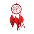thumbnail image 2 of Adorno colgante de pared perfecl macramé de hadas colgante de pluma decorativo hecho a mano para El hogar Rojo, 2 of 8