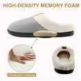 thumbnail image 3 of Homieway Women's Slippers, Memory Foam House Slippers, Soft Warm House Shoes for Women and Men, Gray, 3 of 7