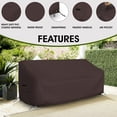 thumbnail image 3 of COVERS&ALL Outdoor Loveseat Sofa Cover, 12 Oz Waterproof UV & Weather Resistant Patio Furniture Bench Cover Outdoor Use with Air Vent & Drawstrings (78"W x 29"H x 38"D x 15"FH, Coffee), 3 of 7