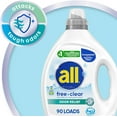 thumbnail image 3 of Liquid Laundry Detergent, Free Clear for Sensitive Skin with OXI, Unscented and Hypoergenic, 2X Concentrated, 90 Loads, 3 of 4