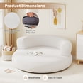 thumbnail image 3 of Costway 2PCS Inflatable Lounger Air Sofa with Detachable Cover Spacious Lying Area & Wide Armrests Blow Up Lounge Chair for Living Room White, 3 of 9
