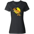 thumbnail image 3 of Inktastic Roaring Tyrannosaurus Rex Witch on Halloween Women's T-Shirt, 3 of 5