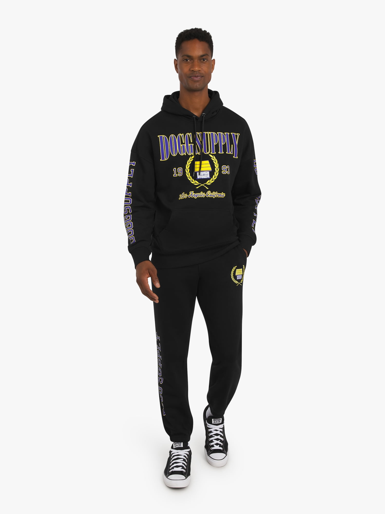 Dogg Supply by Snoop Dogg All-Gender Young Men's and Women's Collegiate Sweatshirt Hoodie, Sizes XS - 5XL