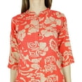 thumbnail image 7 of Bimba Women Straight Kurta Kurti Front Opening Printed Tunic Casual Summer Blouse, 7 of 7