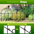 thumbnail image 4 of QISHENSHUI Garden Fence, Metal Decorative Border Panels, 18 in (H) x 100 ft (L), Dog Fence Outdoor for Yard (2 Set -70 Pack), 4 of 7