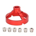 thumbnail image 2 of Uadme Localisateur de poinçons, 3 en 1 en Alliage d'aluminium Vertical pour Le Travail du Bois, Outil de poinçonnage, kit de gabarit, Guide avec 6 bagues de Forage(Rouge), 2 of 8