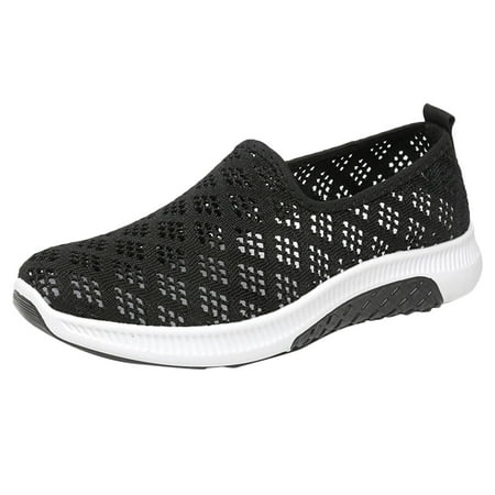 

SZXZYGS Shoes for Women Dressy Casual Open Toe Summer Fashion Ladies Shoes Mesh Breathable Flat Casual Shoes Sneakers Easter Summer 2024