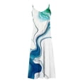 thumbnail image 4 of Plus Size Dresses for Women Casual V Neck Floral Print Maxi Dress Summer Sleeveless Spaghetti Strap Loose Long Vacation Dress, 4 of 5