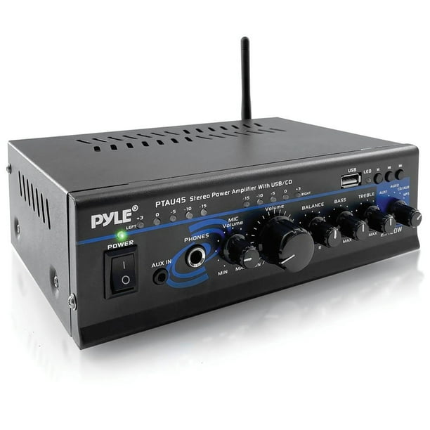 Pyle PTAU45 Bluetooth Home Audio 2 x 120 Watt 2 Channel Power Amplifier
