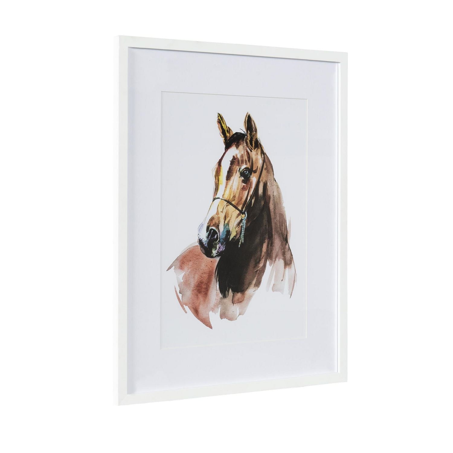 Hometrends Brown Horse Art Framed and Matted