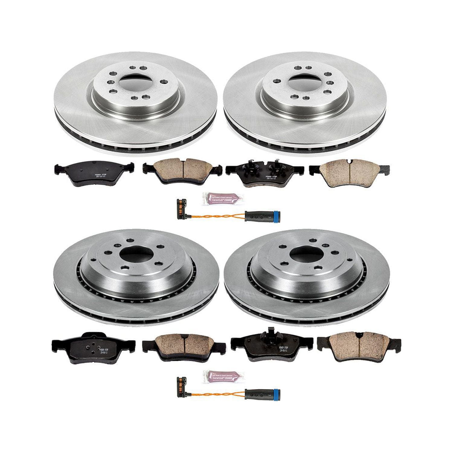 Power Stop Front and Rear Stock Replacement Brake Pad and Rotor Kit KOE6711