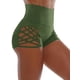 thumbnail image 3 of Women's Solid Skinny Cut Out Shorts, Sexy High Waist Yoga Shorts, Women's Clothing, 3 of 5