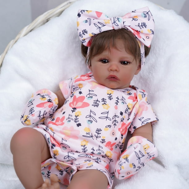 Lifelike Reborn Baby Dolls Black 20 inch Realistic Newborn Baby Dolls