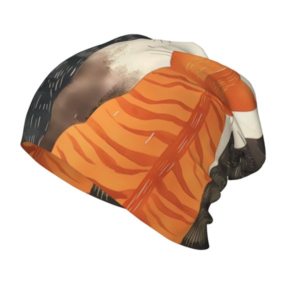 Pofeuu Four Cats Watching Rain Print Toddler Beanies for Boys Baby Warm Slouchy Skullcap Hats Toddler Beanie Knit Caps Hats for Kids