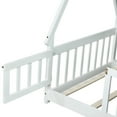 thumbnail image 6 of dokea Twin Tent Bed with Guardrails, White – Teepee Design, 7 Slats, 6 of 20