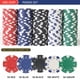 thumbnail image 4 of Luobao Juego De Fichas De Póquer De 300 Piezas Para Torneos De Blackjack Texas Holdem Con Estuche De Aluminio, 2 Barajas De Cartas, Botones De Ciega Grande Y Ciega Pequeña Para Distribuidor Y 5 Dados, 4 of 5