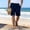 (Casual 20)Navy, variant on Solid Color Shorts for Men Casual Breeches Fashion Summer Pocket Bandage Elastic Waist Breathable Short Pants