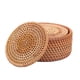thumbnail image 4 of Juego de 6 uds. De posavasos de ratán de otoño, posavasos aislantes para el hogar tejidos a mano, tapetes para tetera, 10cm, 4 of 5