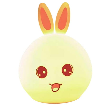 

LED Rabbit Night Light USB for Children Baby Kids Gift Animal Cartoon Decorative Lamp Bedside Bedroom Living Room