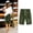 🔥 Army Green, variant on USSUMA Womens Printed Plus-Size Linen Shorts Loose Pattern High Waist Pull-On Elastic Waist Breathable Cotton-Linen Blend with Functional Pockets for Summer Lounge Travel Casual, Plus Size, Summer