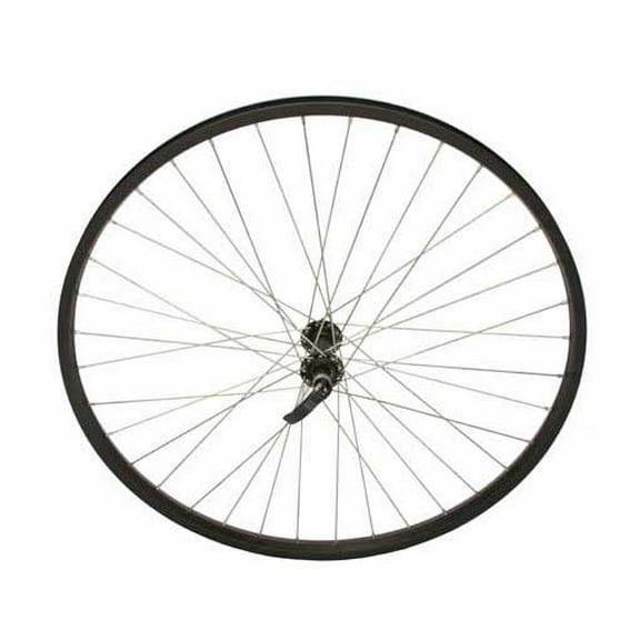 26" x 1.50" Alloy Front Wheel Cassette 14G W/Q.R Black. Bicycle wheel, bike wheel, Lowrider bike wheel