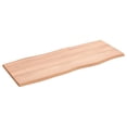 thumbnail image 2 of vidaXL Table Top Light Brown 100x40x2 cm Treated Solid Wood Oak Live Edge, 2 of 4