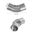 thumbnail image 2 of Hytrove Elbow Chimney Pipe Stainless Steel For Fireplaces Homeowners 1Set 6.29X4.32X2.55In, 2 of 8