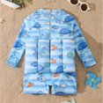 thumbnail image 5 of JUMEYU Baby Bathing Suit Boy Toddler Baby Float Swimsuit Long Sleeve One Piece Floating Bathing Suit Kids Float Pool Beach Swimwear 2T 3T (Blue,2-3 Years), 5 of 8