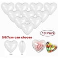 thumbnail image 1 of 10 Uds bolas en forma de corazón decoraciones de plástico transparente para el hogar adornos rellenables árbol de Navidad boda dulces jardín luz fiesta, 1 of 4