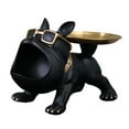 thumbnail image 2 of Bandeja de almacenamiento para perros BLESIY Estatua de resina Negro, 2 of 8
