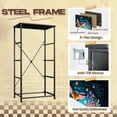 thumbnail image 4 of Dresser for Bedroom with 4 Storage Drawers Deer Family Forest Glowing Fireflies Floral Night Garden Dressers Chest of Drawers Steel Framed Fabric Closet Organizers for Entryway Classroom Dorm, 4 of 8