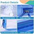 thumbnail image 3 of 4 pcs Clear Makeup Bags with Zipper, Makeup Cosmetic Bag for Women Men, Makeup Bag for Travel, Bathroom - blue, 3 of 7