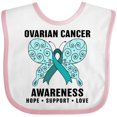 thumbnail image 3 of Inktastic Ovarian Cancer Awareness Hope Support and Love Boys or Girls Baby Bib, 3 of 4