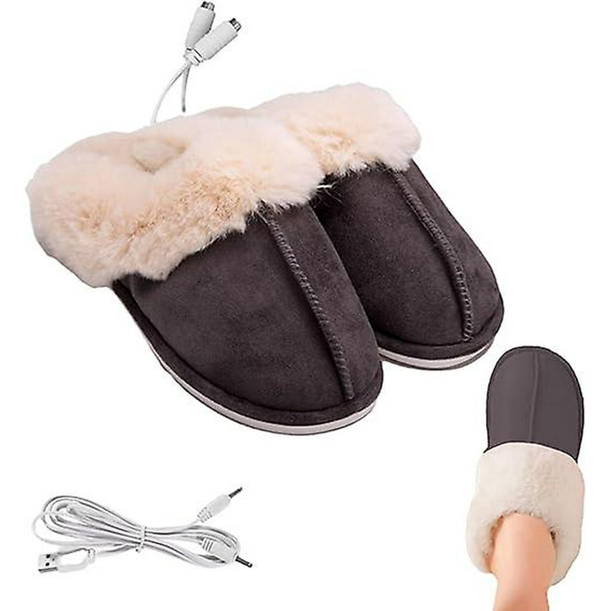 Chaussons Chauffants Chauffe-Pieds pour l'Hiver, Chaussons en
