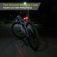 thumbnail image 3 of Luz trasera inteligente para bicicleta con intermitentes y luz de freno automática. Control remoto inalámbrico. Luz de advertencia de seguridad recargable por USB. La luz se adapta a la bicicleta., 3 of 5