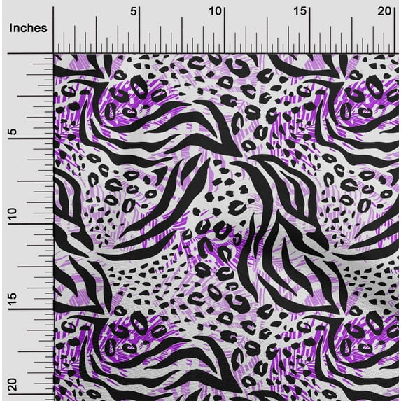 oneOone Cotton Silk Purple Fabric Animal Skin Quilting Supplies Print Sewing Fabric By The Yard 42 Inch Wide-YGP