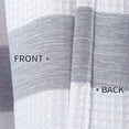 thumbnail image 4 of Stripe Pattern Kitchen Valances for Window,Waffle Weave Textured Valance Curtains for Kitchen Cafe Windows Home Decor Bathroom Window Curtains, 30"x45",1 Set,Navy Blue and White, 4 of 7