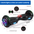 thumbnail image 3 of SISIGAD Hoverboard with Bluetooth 36V 6.5" Two-Wheel Self Balancing Hoverboard with LED Light for Kids Gift Black, 3 of 5