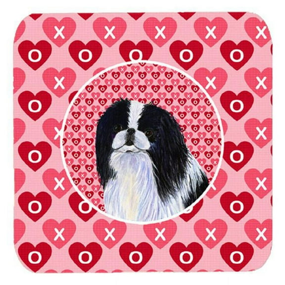 Japanese Chin Foam Coasters, Set Of 4