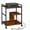 Brown, variant on LELELINKY 24" 3-Tier Mobile Printer Stand with Charging Station & Storage, Industrial Cart with Lockable Wheels for Home Office, Brown