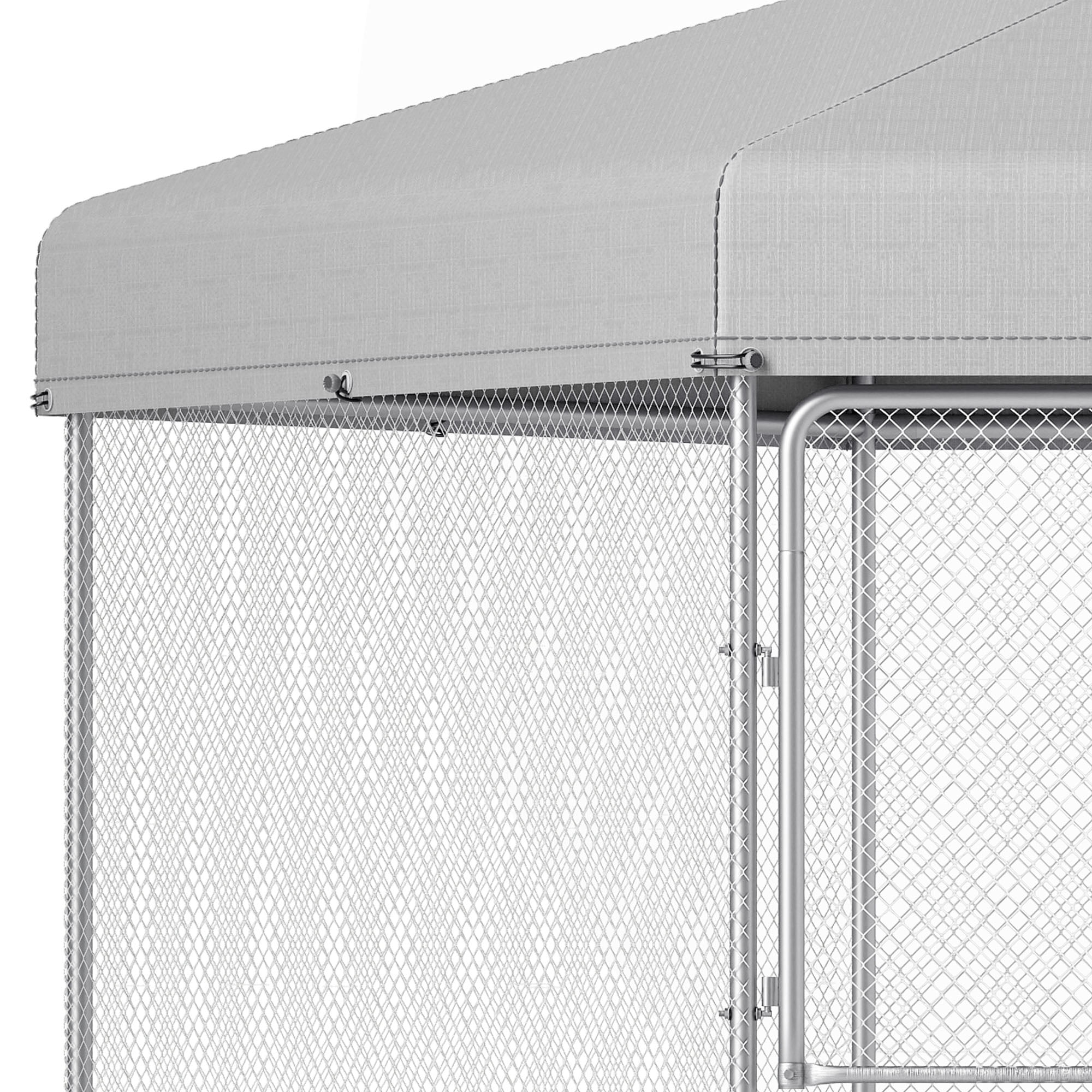 Dextrus XXL Heavy-Duty Outdoor Dog Kennel with UV-Resistant Roof & Lock - 13.1×11.2×7.6FT Reinforced Pet Pen House for Yard, Medium & Large Dogs Playpen with Dual-Door Design