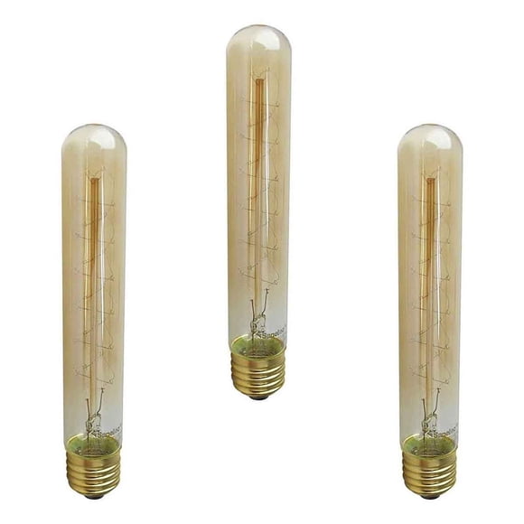 Foco Vintage Tubular 35W Luz Calida Incandenscente 3 pzs Santul 1731