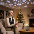thumbnail image 4 of Dynamic Rotating LED Projector Light, USB-Powered LED Projector, Snowflake/Christmas/Ocean Dynamic Patterns, Multi-Angle Projection Base, for Meditation, Bedroom, Home Theater, 4 of 5